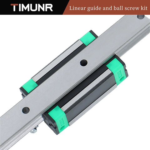 Close-up of HGR20 linear rail block from Complete HGR20 Linear Rail And SFU1605 Ballscrew Kit For DIY CNC And Industrial Machinery