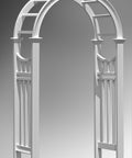 Durable White Vinyl Arbor For Outdoor Garden Pathway 49 Inch Wide By 91 Inch High, No-Fuss Low Maintenance And Easy To Clean