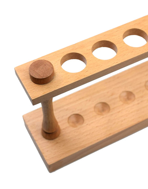 Sturdy Wooden Test Tube Rack Holds 12 Tubes Up To 22mm Diameter Perfect Lab Organizer For Test Tubes Crocheting Hooks And Spices