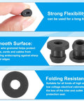 Top Hat Rubber Grommets For Wiring 7mm Drill Hole Inner Diameter 3/16 Inch, Outer Diameter 11mm, black silicone, flexibility and protection features