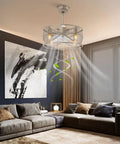Ceiling Fan with 3 Blades Low Noise Reversible Motor for Bedroom Living in modern living room design.
