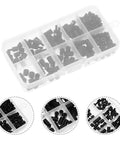 180 Pcs Nylon Screw Nut Kit with Hex Nylon Spacers and Standoffs, Industrial Fastener Assortment in transparent box for PCB mounting