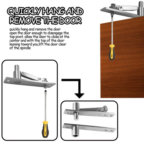 Hidden Pivot Hinges Stainless Steel For Wood And Secret Doors With 360 Degree Rotation Heavy Duty Invisible Hardware installation