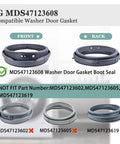 Washer Door Boot Seal Replacement For LG And Kenmore Fits WM8100HVA WM8000HVA WM4070HVA WM4270HVA And More Top Notch Gasket With Same Quality As AP5668418 PS6448330 3 Year Warranty, MDS47123608 front and back rubber gasket