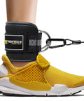 Hella Thick Padded Ankle Strap For Cable Machine Attachment Heavy Duty Gym Gear To Glute Kickbacks And Leg Raises worn on an ankle