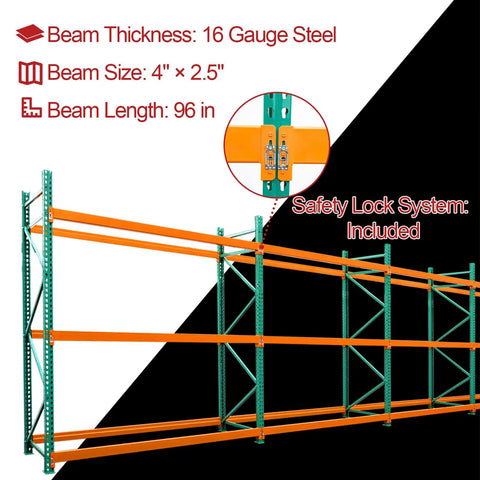 Heavy Duty Industrial Pallet Racking System With Rock Solid Q235 Steel Build And 4062 Lbs Capacity Per Bay For Warehouse Garage Workshop Storage And Everyday Gear Needs