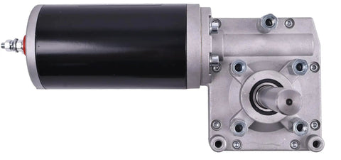Professional Grade 1.5HP 900W 12V DC Tarp Motor Kit, featuring chrome plated design and 50:1 gearbox for heavy-duty use.