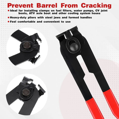 Universal CV Joint Boot Clamp Pliers Kit 22 Piece Set With 20 Crimp Bands And Ear Type Extensions Car And ATV Axle Boot Band