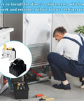 Technician installing QP2-4.7 PTC Starter Relay 1 Pin Refrigerator Start Relay With 6750C-0005P Overload Protector for LG Refrigerator