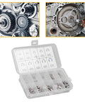 E Clip Kit 120Pcs 304 Stainless Steel Retaining Ring Set with storage box for bearings, shafts, gears, pulleys, and axles