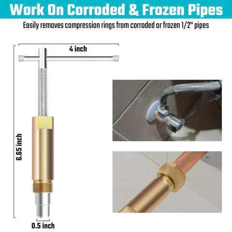 Effortless Half Inch Compression Sleeve Puller Tool For Ferrule Removal Without Damage Corrosion Resistant A3 Steel installed