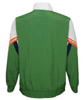 Back view of Men's Full Zip Crinkle Nylon Wind Jacket With Cotton Lining Nobodys Juniper Collaboration Medium. Elastic cuffs visible.