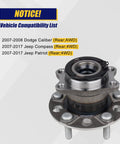 Rear Wheel Bearing And Hub Assembly 512333 For Jeep Compass Patriot 2007-2017 And Dodge Caliber 2007-2008 with compatibility list