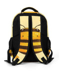 Back view of Smiling Honey Bee Printed Unisex Backpack With Large Capacity Lightweight And Durable Polyester Bag Breathable Fabric