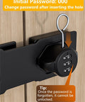 Heavy Duty Keyless Combo Lock With Three Digit Password For Cabinet Sliding Pantry Doors Easy White Finish secure tip on initial password