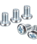 Heavy Duty Number Eight Thirty Two Thread Zinc Plated Carbon Steel Pan Head Phillips Machine Screws, pack of five screws.