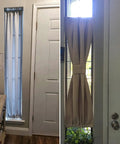 Image showing Two Pack Ultra Slim Tension Curtain Rods 5.25 To 7.5 Inches Adjustable No Drill No Tools Required For Narrow Windows