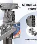 Heavy Duty Cabinet Lift Jack Tool 440 Lbs Capacity Adjustable Third Hand Support System showing rack and chain drive mechanism.