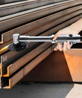 Hand using 3 Inch Pneumatic Cut Off Tool For Metal Cutting And More Heavy Duty Air Cutter with chrome-plated aluminum body and cutting wheel