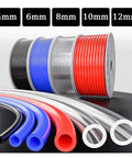 Industrial Grade Orange Polyurethane Air Hose 100 Meter Roll 12 By 8 Mm Crush Resistant Flexible Pneumatic Tubing For Air Compressors Tough As Nails Workhorse displayed with various tube sizes.