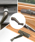 Three Eighths Inch Spline Crank Handle Replacement For 1974 To 1995 Casement Windows 0532408 Stone Finish on wood frame