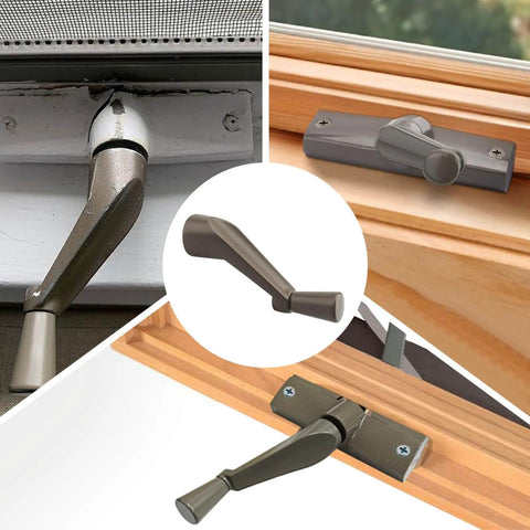 Three Eighths Inch Spline Crank Handle Replacement For 1974 To 1995 Casement Windows 0532408 Stone Finish on wood frame