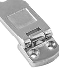 Marine Grade 316 Stainless Steel Door Hasps 2 Pack, close-up of heavy duty 3 inch swivel safety hasp with padlock mount