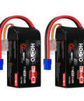 Two 3S LiPo Battery 2200mAh 80C 11.1V Shorty Battery Pack With Soft Case EC3 Connector For Drone Quadcopter FPV RC Car Aircraft