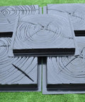 DIY Concrete Molds Set, 5 Pcs ABS Plastic Stone Paver Molds For Garden Pathways And Patios on grass lawn