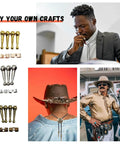 Bolo Tie Making Kit With 24 Cord End Findings And 12 Slide Clasps In Gold Silver Bronze Three Color Set DIY End Caps