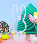 Bunny Shape LED Neon Sign Totally Lit For Easter Rooms Colorful Rabbit Neon Lights USB Or Battery Powered Night Light With Base