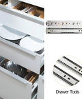 Drawer Slides 10 Inch Three Section Track Rails Side Mount Silver Set Of 2 for cabinets and kitchen drawers in use
