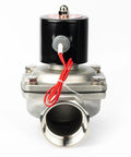 2 Inch Stainless Steel Solenoid Valve 110V AC Workhorse Normally Closed Electric Valve With Viton Seal front view