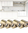 Vintage Gold Zinc Alloy Cabinet Door Catch Set Four Pcs With Beefy Magnetic Seal in modern kitchen, bronze finish