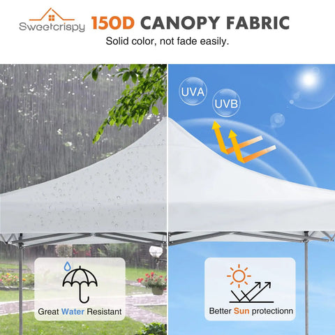 10x10 Ft Instant Pop Up Canopy Waterproof Outdoor Shade Tent Ready In A Snap Heavy Duty Portable Shelter fabric detail.