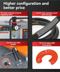 Detailed features of Top Shelf Pneumatic Grease Gun Pumps Six Thousand Psi including parts and accessories used in lubrication.