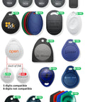 Variety of RFID key fobs and cards for 125kHz access systems, compatible with RFID Duplicator For 125kHz Key Fobs And Cards Copy Up To Four Access Badges Into A Rewritable Fob Emulate Credentials