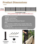 Heavy Duty Aluminum Fence Height Extender For Low Walls Featuring Anti Climb Design and Weather Ready Build to Level Up Your Backyard Security while showing dimensions and installation details.