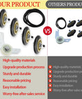 Dryer Repair Kit For Electrolux And Frigidaire That Fits EFME617STT0 EIMGD55IIW2 comparison showing quality parts variation