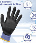 Touchscreen Ready Safety Work Gloves Set For Guys And Gals Snug Fit With Superior Dexterity Anti Slip Nitrile Coating Five Level Cut Resistant Heavy Duty For Construction Automotive And Home Repair