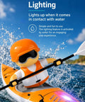 Rad 2.4G RC Kayak With Patented Paddling Propulsion Anti Capsize Design LED Lights in action on water