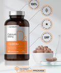 Calcium 600 Mg With Vitamin D3 Coated Caplets for Women and Men, Vegetarian, Non GMO Gluten Free Supplement, 500 Caplets bottle.