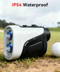 Golf Range Finder With Slope, Flag Lock And 1200 Yard Range, 7X Magnification on grass with IP54 water resistant feature