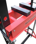 Real Deal 40 Ton Air Hydraulic Shop Press Working As A Heavy Duty Shop Beast With Eight Height Adjustments And Precision Gauges For Serious Automotive Repair Jobs Today, showing structure and height adjustment feature.