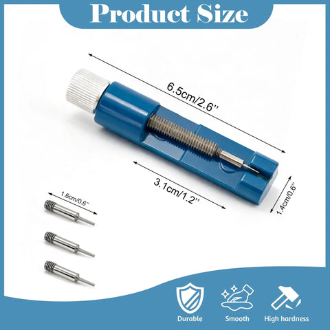 Watch Link Remover Tool With Extra Pins Portable Strap Adjustment Kit For Quick At Home Watch Repairs DIY Bracelet Remover