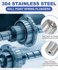 Top Shelf 304 Stainless Steel Ball Plunger Set Heavy Duty Cabinet Catch And Drawer Latch For Quiet Doors Straight Up Quick Install showing ball point spring plungers.