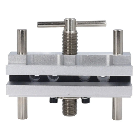 Heavy Duty Auto Centering Dowel Jig Kit For Zero Hassle Furniture Assembly adjustable guide with steel pins for precise drilling.