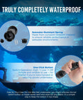 Beast 1000 Lumen Underwater Dive Light With Wrist Strap, Tail Switch, Three Modes, IP68 Waterproof, Hands Free Backup Dive Light