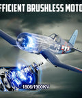 Dope Brushless RC Plane Set With 1806 1900KV Motor in flight, showcasing efficient brushless motor details