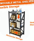 Heavy Duty 4 Tier Metal Storage Shelves 2500 Lb Capacity Garage Workshop Shelving Units Industrial Racks For Warehouse Basement Sturdy Steel Frame Built Like A Tank Adjustable Shelves, removable shelves